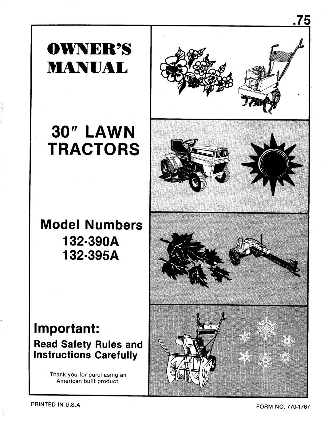 Bolens 132-395A, 132-390A manual 