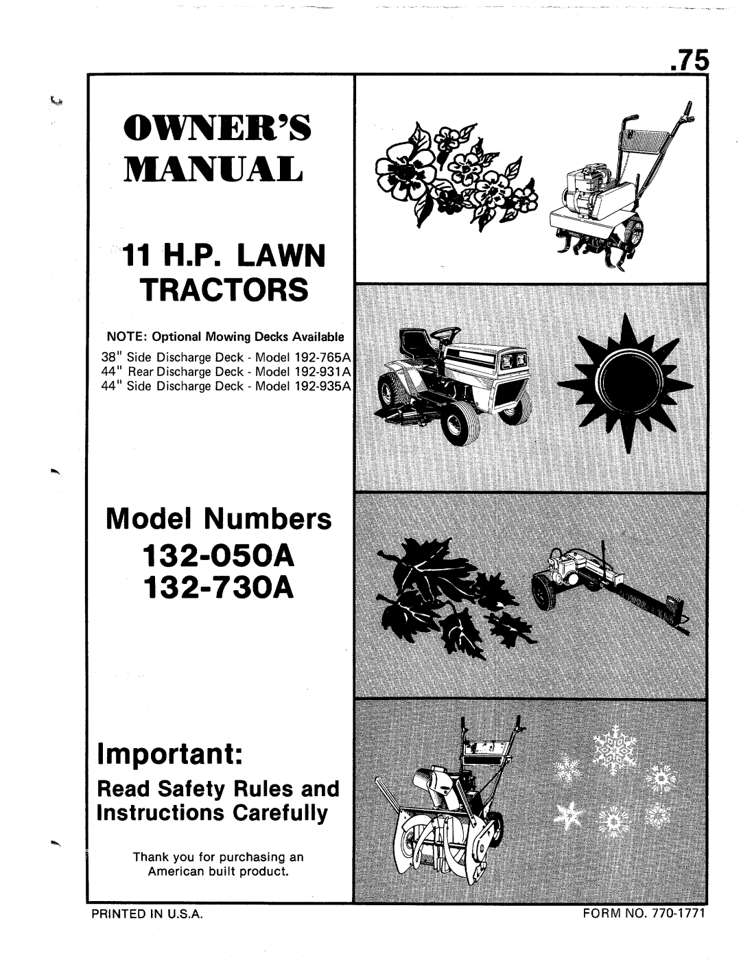 Bolens 132-730A manual 