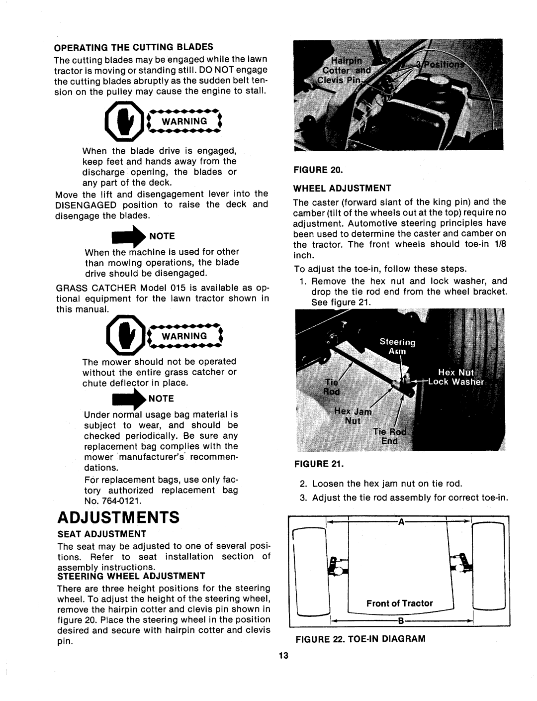 Bolens 133-698A, 133-632A, 133-638A, 133-630A manual 