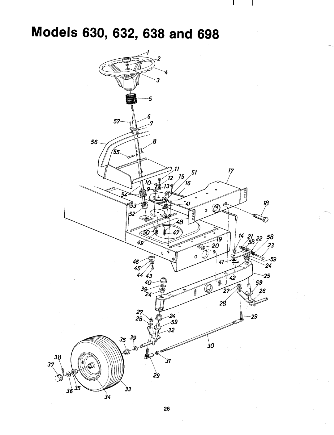 Bolens 133-638A, 133-632A, 133-698A, 133-630A manual 