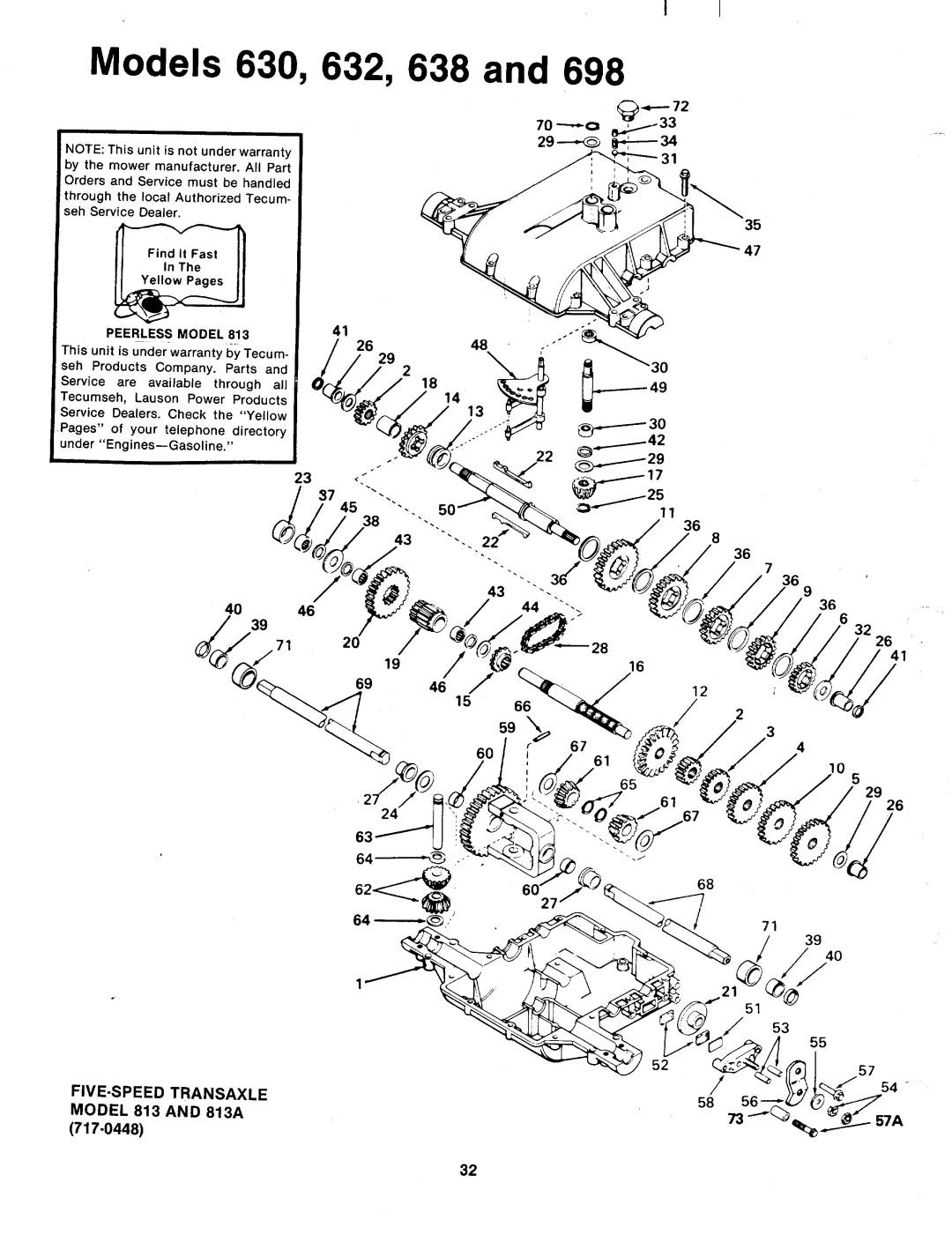 Bolens 133-632A, 133-698A, 133-638A, 133-630A manual 