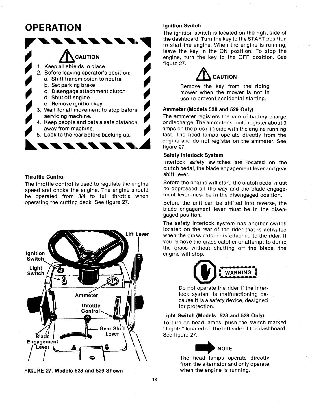 Bolens 134-528-000, 134-529-000, 134-526-000 manual 