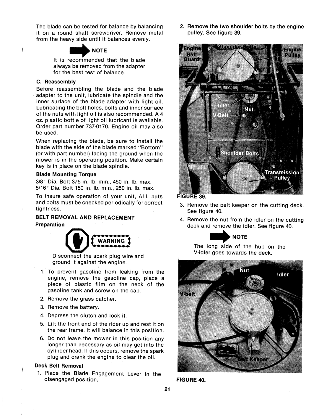 Bolens 134-529-000, 134-526-000, 134-528-000 manual 