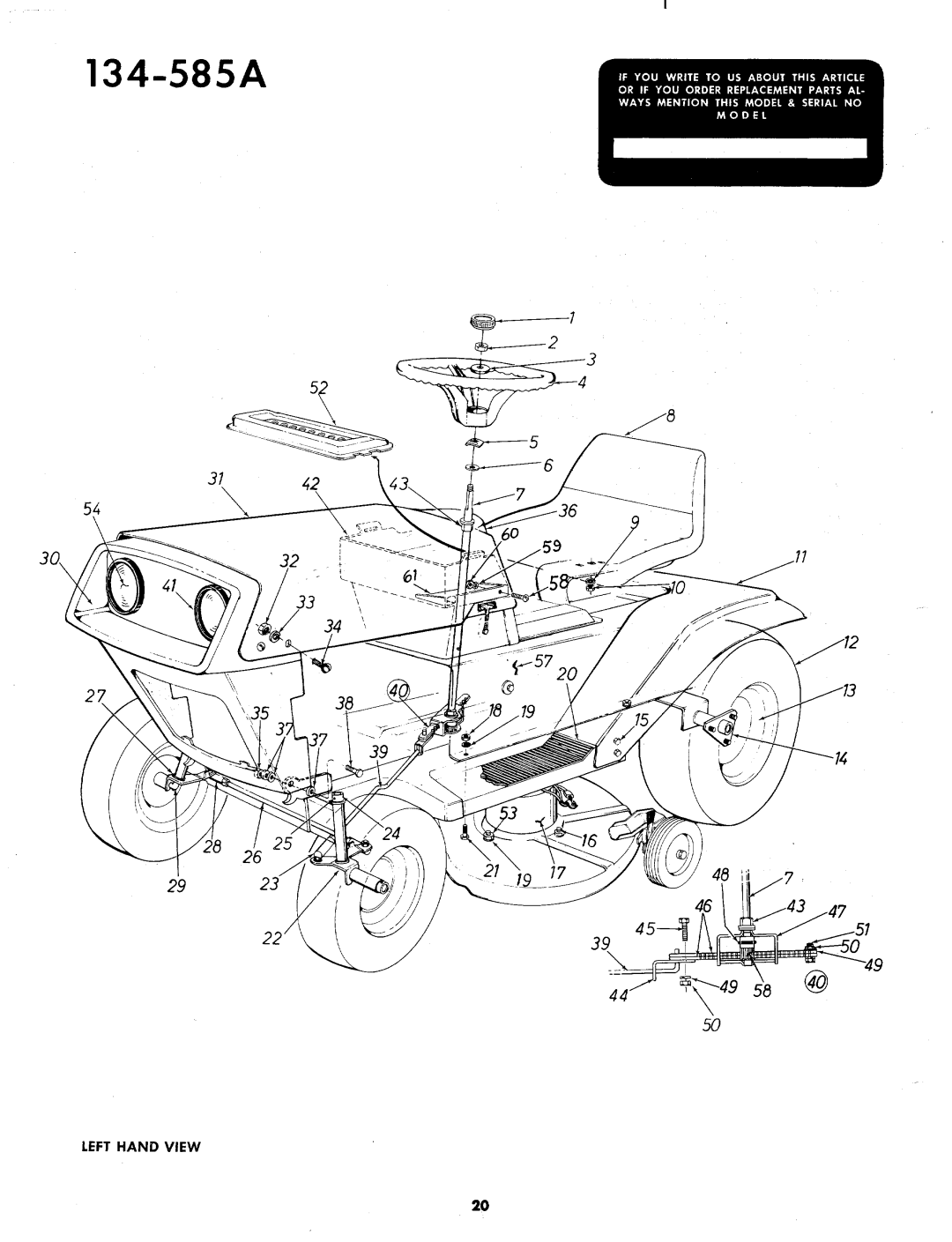 Bolens 134-585A manual 