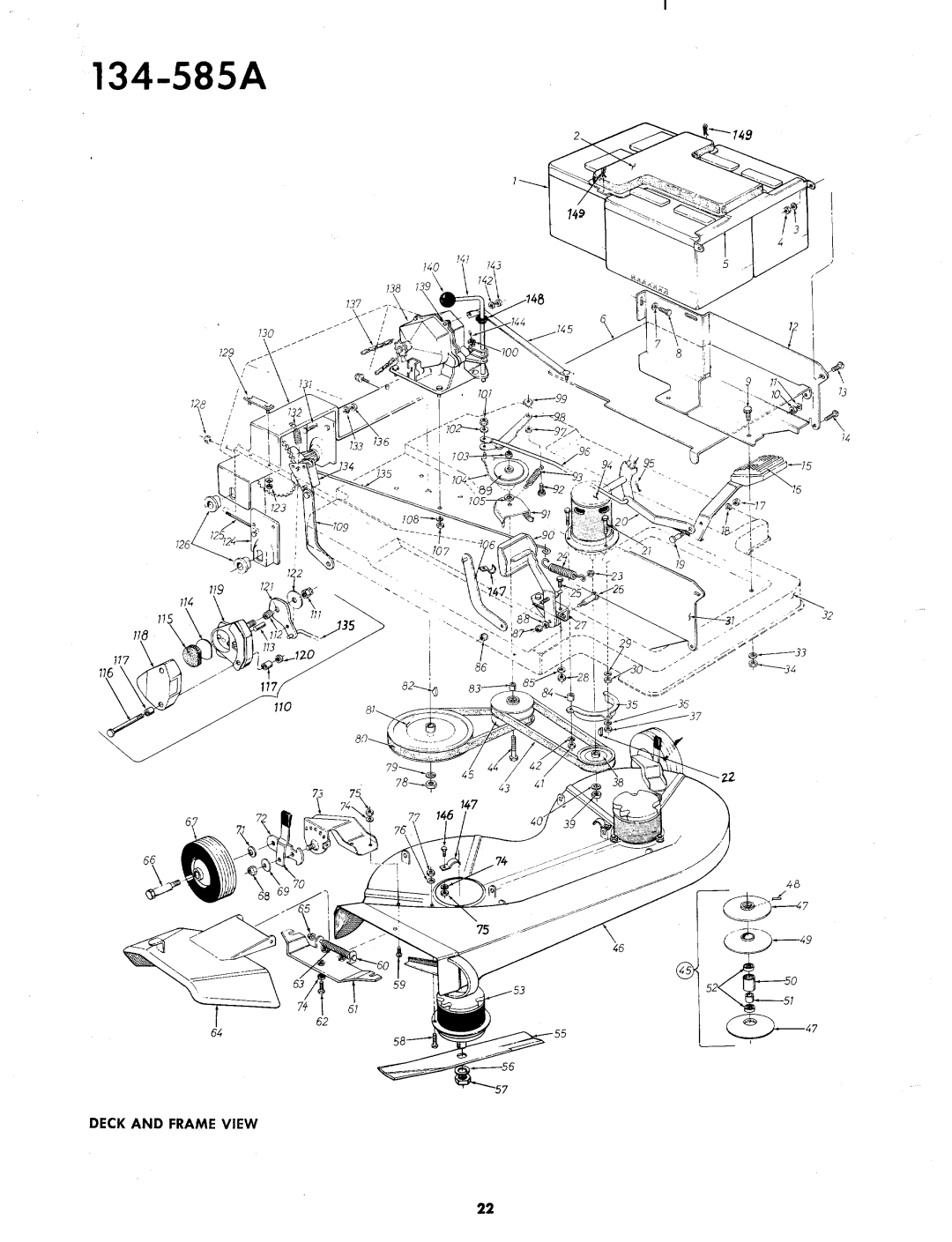 Bolens 134-585A manual 