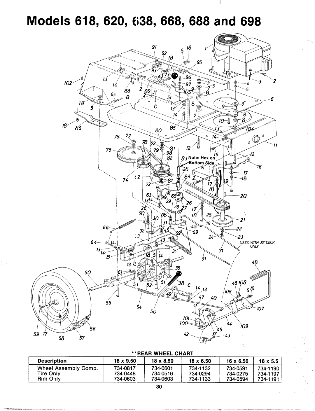 Bolens 135-620-000, 135-668-000, 135-688-000, 135-638-000, 135-818-000, 135-618-000, 135-698-000 manual 