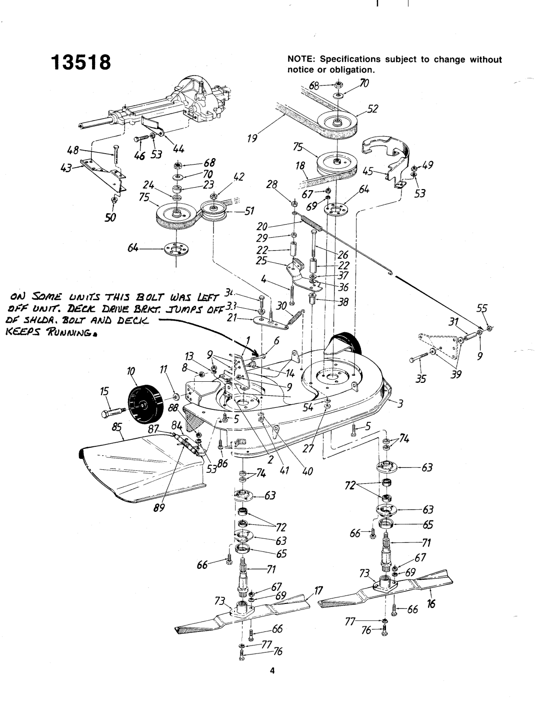 Bolens 13518-7 manual 