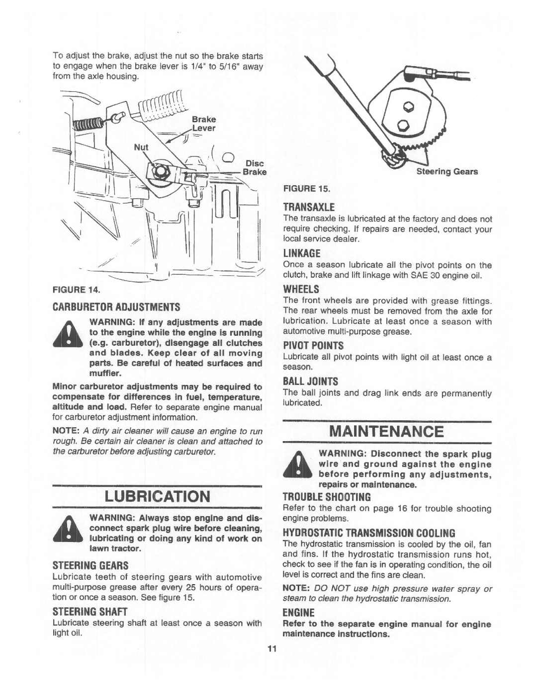 Bolens 135X694G401, 135V694H401, 135N604F401 manual 