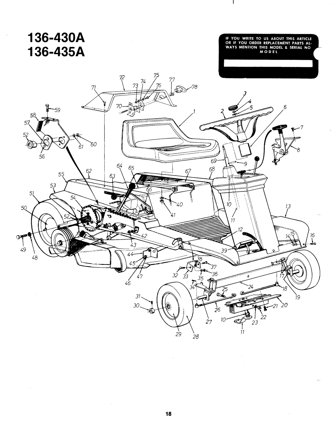 Bolens 136-435A, 136-430A manual 