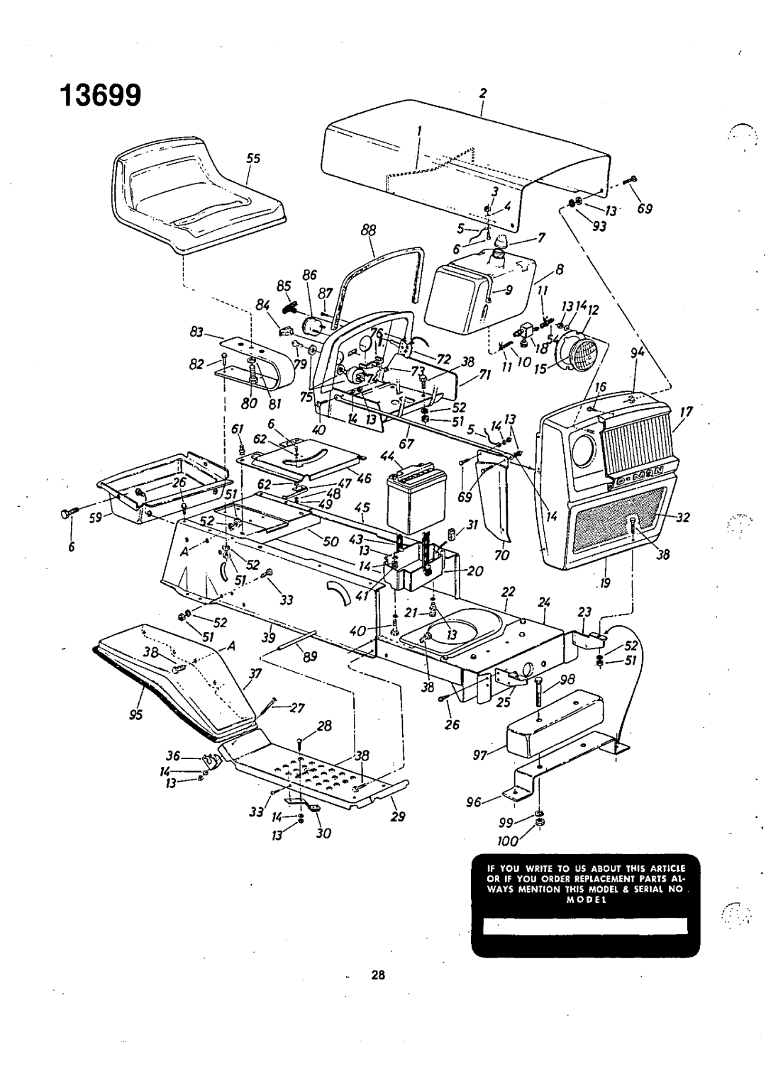 Bolens 13699U manual 