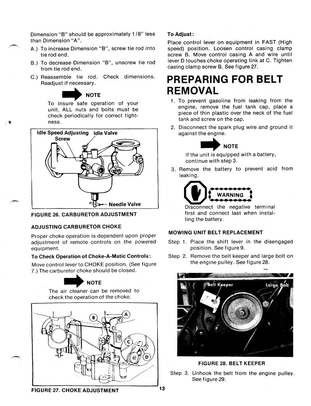 Bolens 137-465A, 137-645-300, 137-460A, 137-460-300 manual 