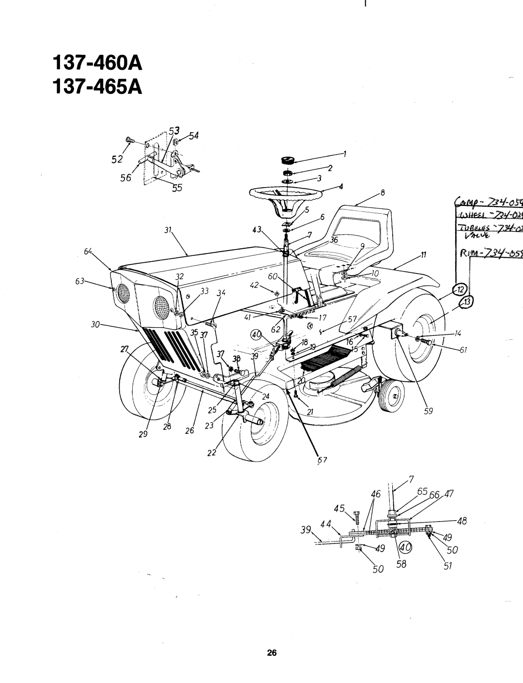 Bolens 137-460A, 137-645-300, 137-465A, 137-460-300 manual 