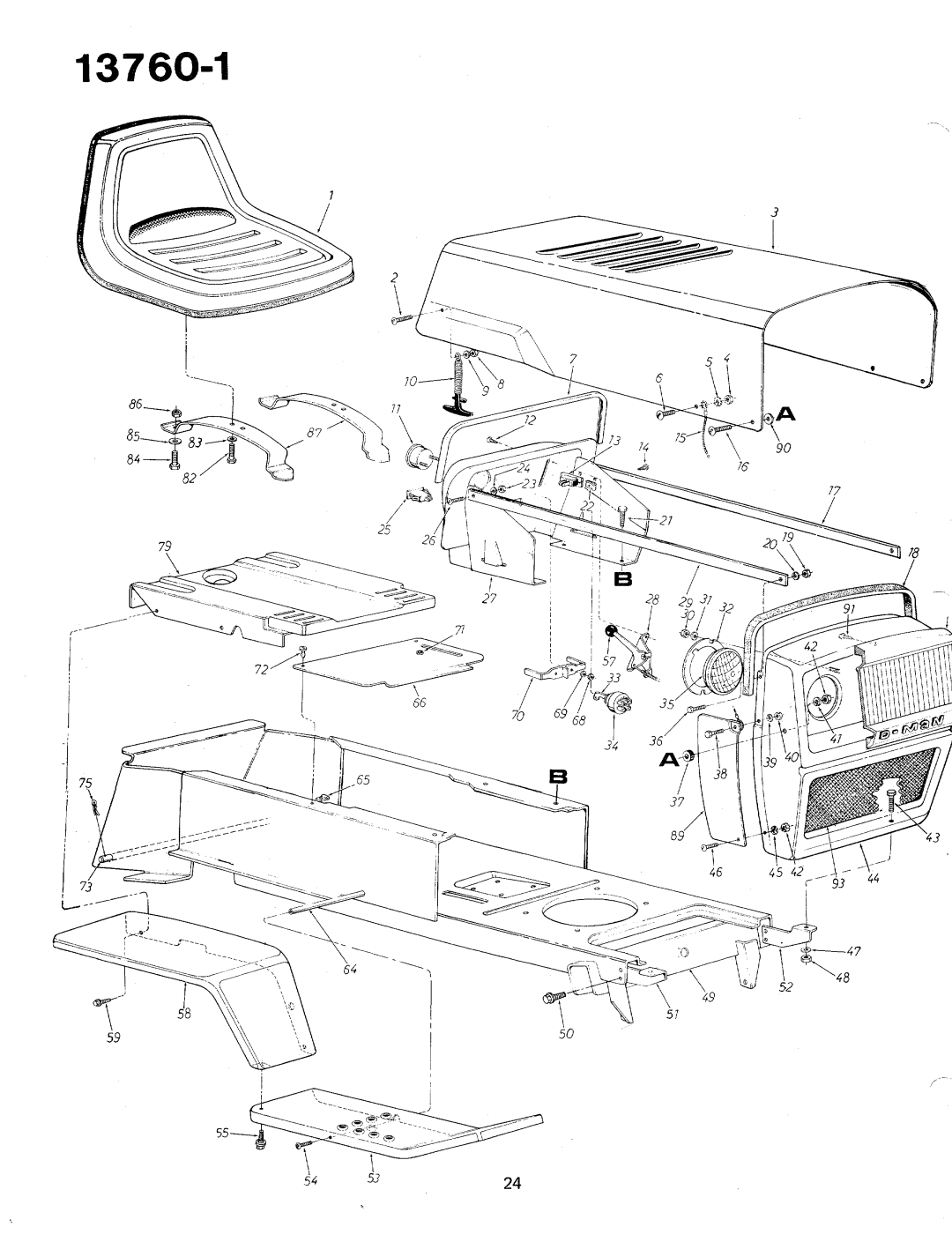 Bolens 13760-1 manual 