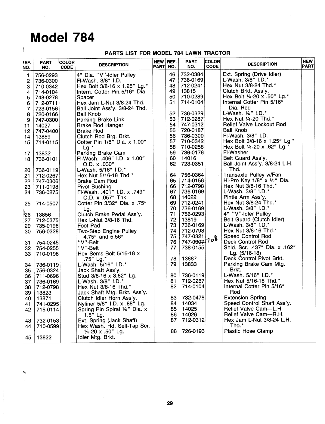 Bolens 138-784-401 manual 