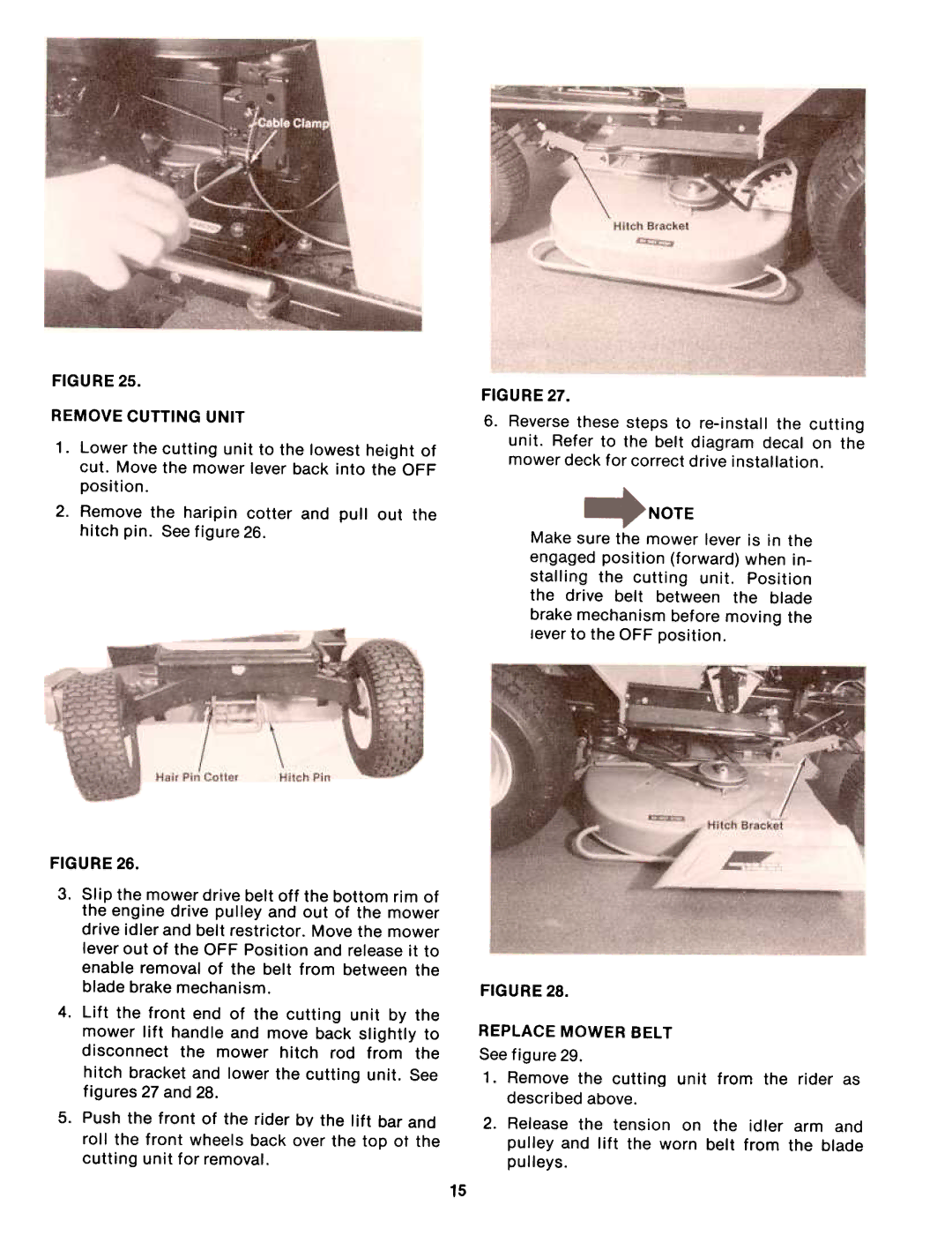 Bolens 13875-8, 13885-8 manual Remove Cutting Unit 