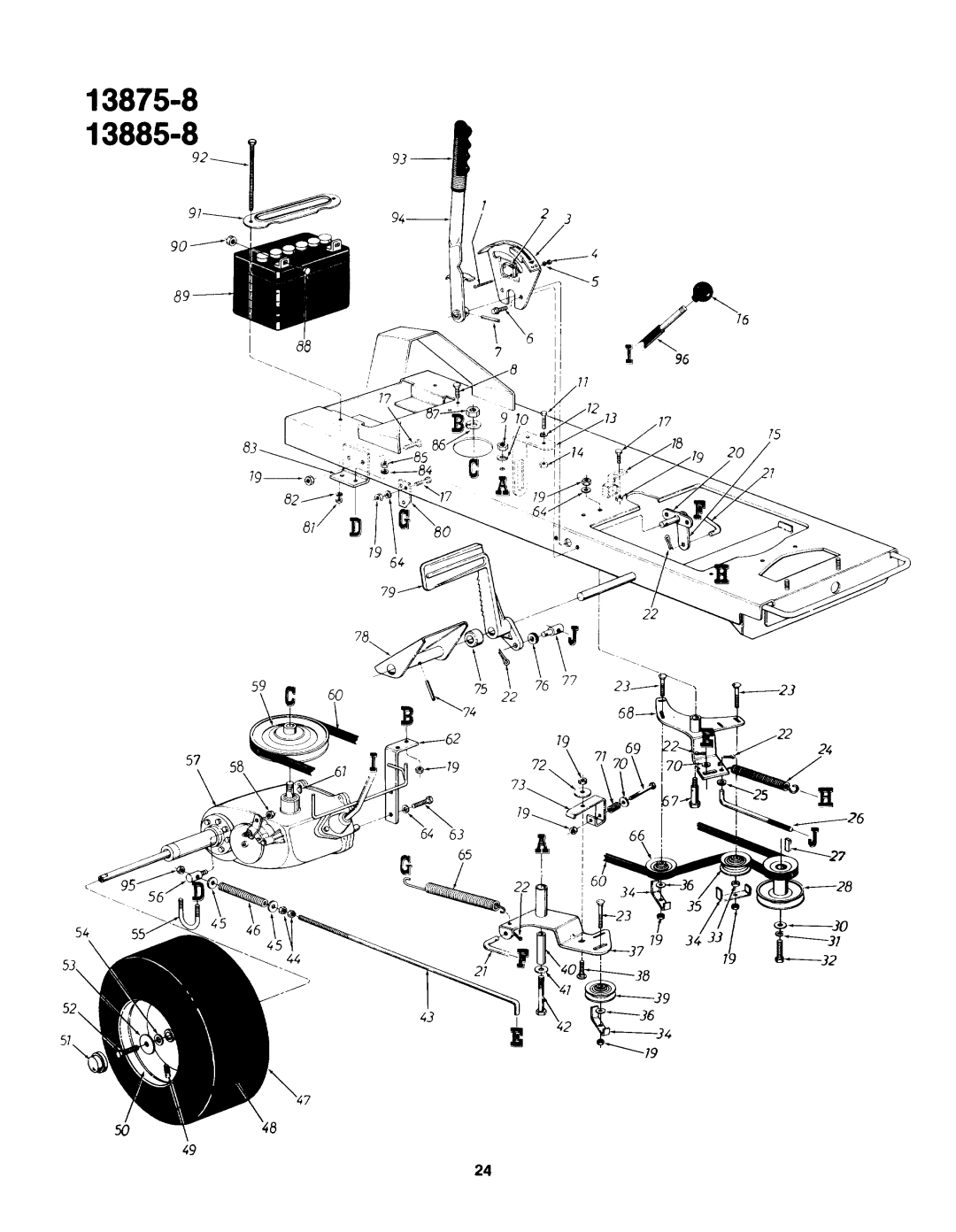 Bolens 13885-8, 13875-8 manual 