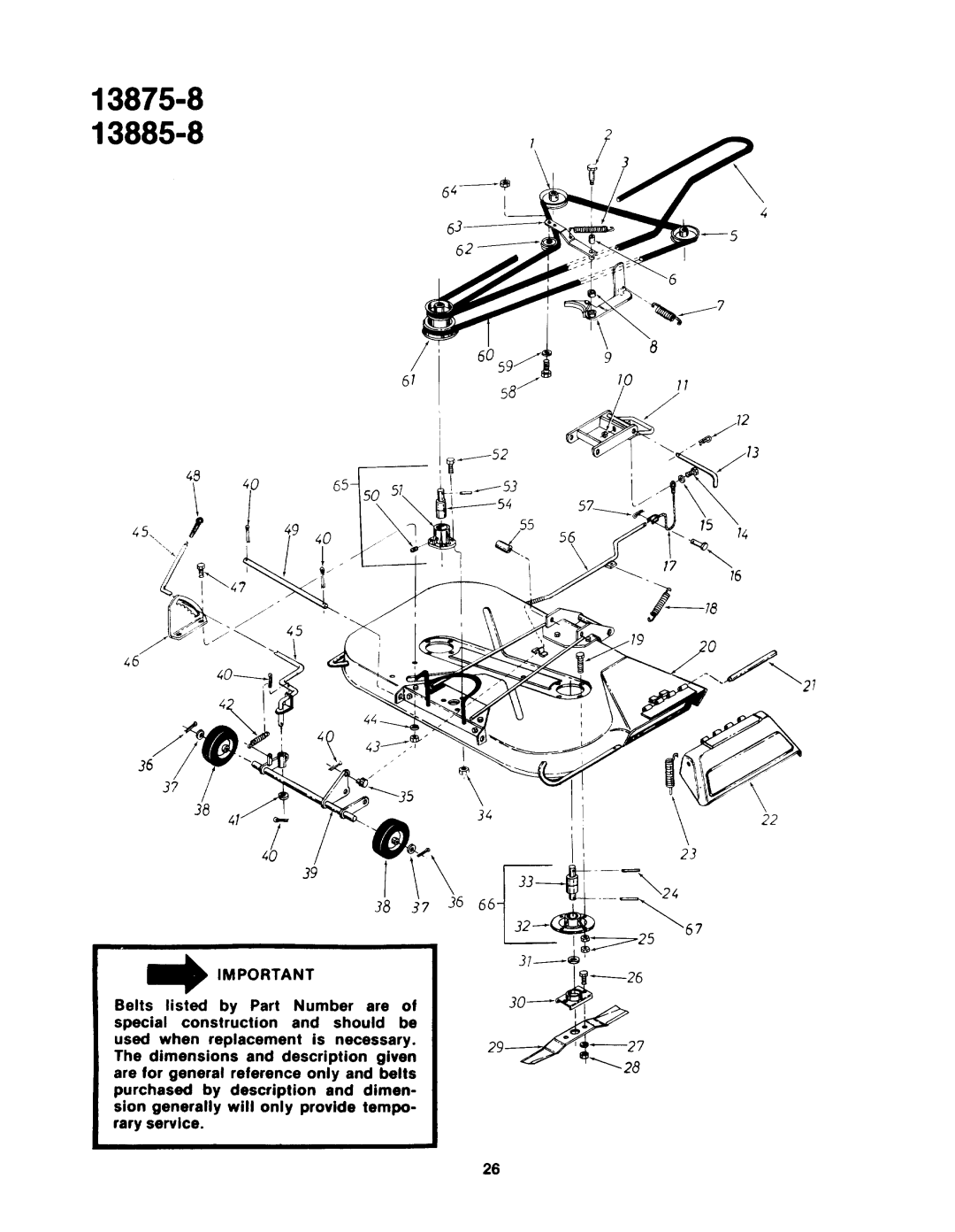 Bolens 13885-8, 13875-8 manual 