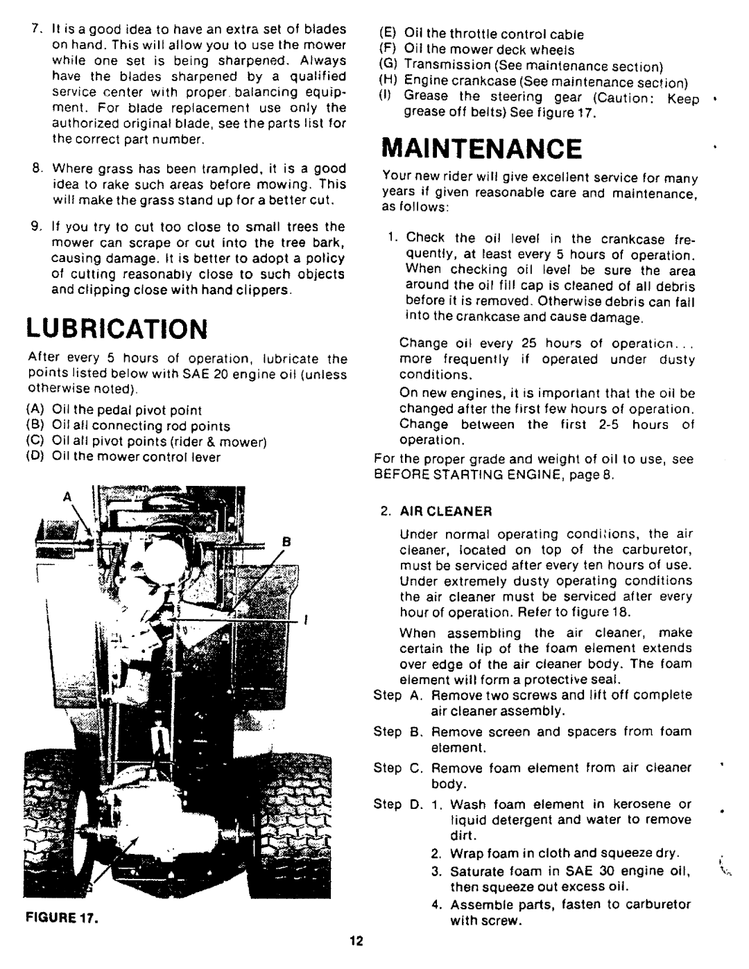 Bolens 13885-9, 13875-9 manual 