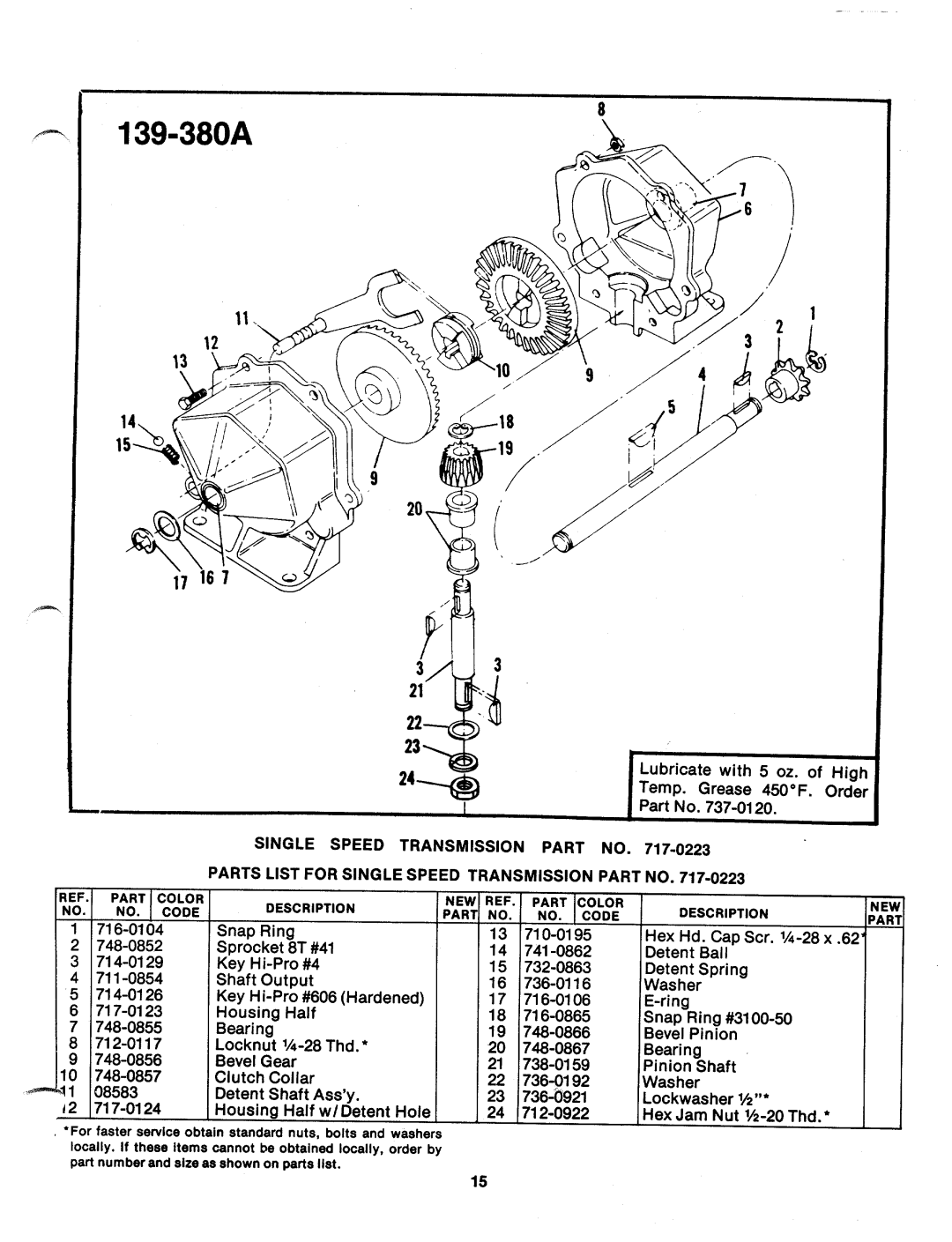 Bolens 139-380A manual 