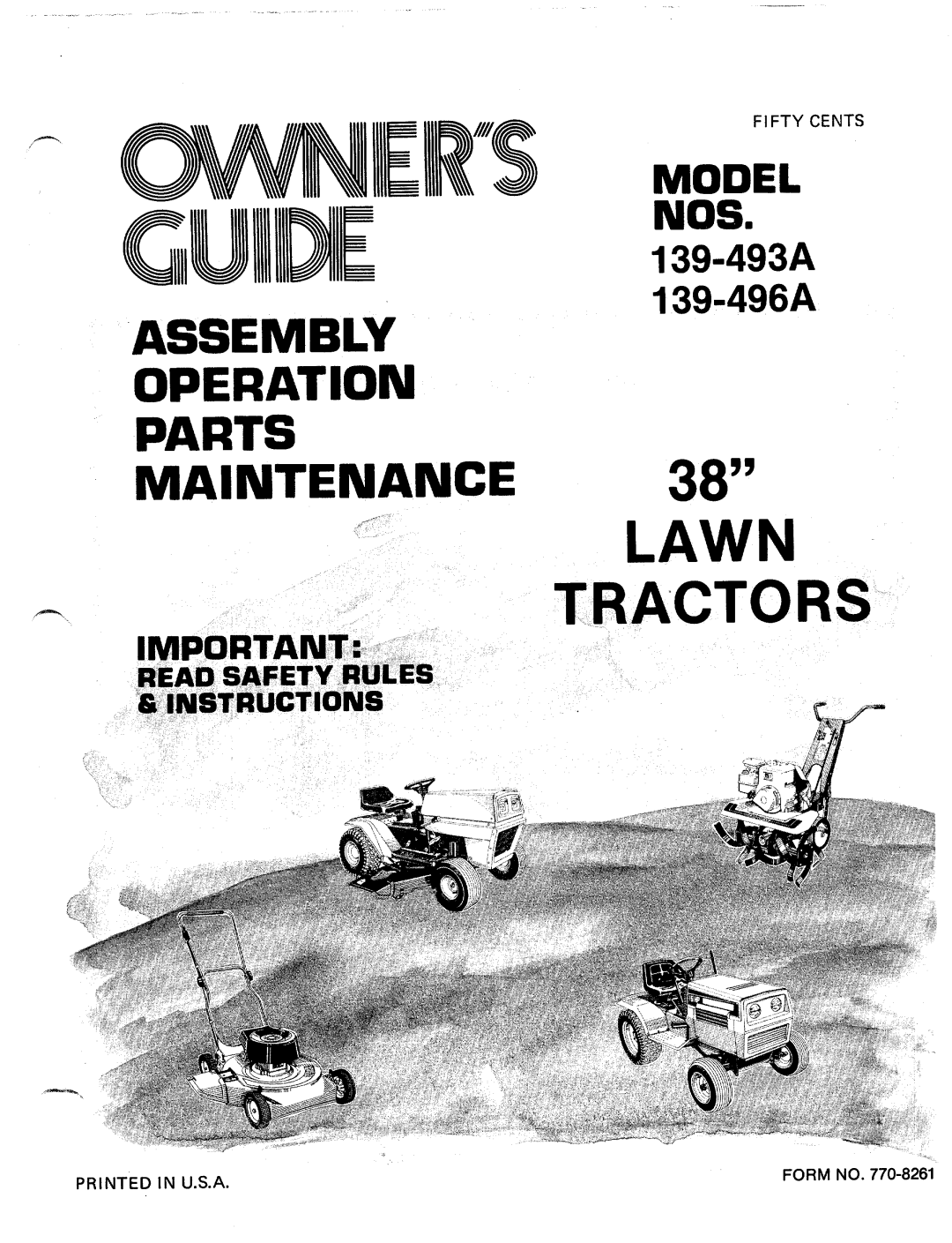 Bolens 139-493A, 139-496A manual 