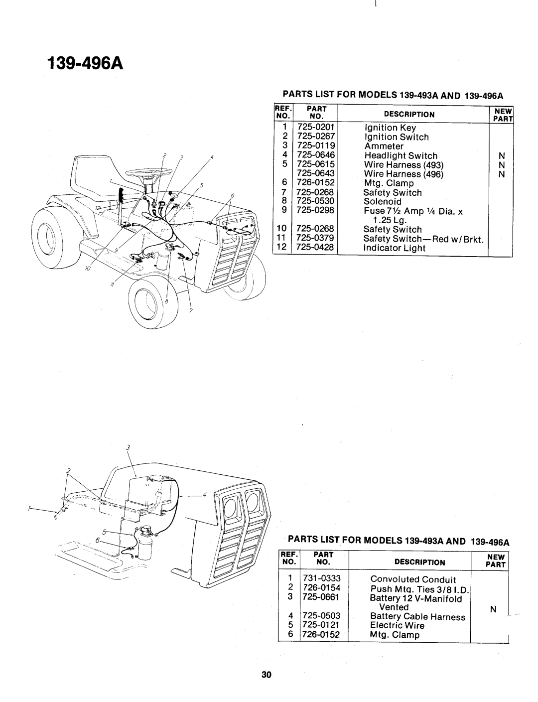 Bolens 139-496A, 139-493A manual 