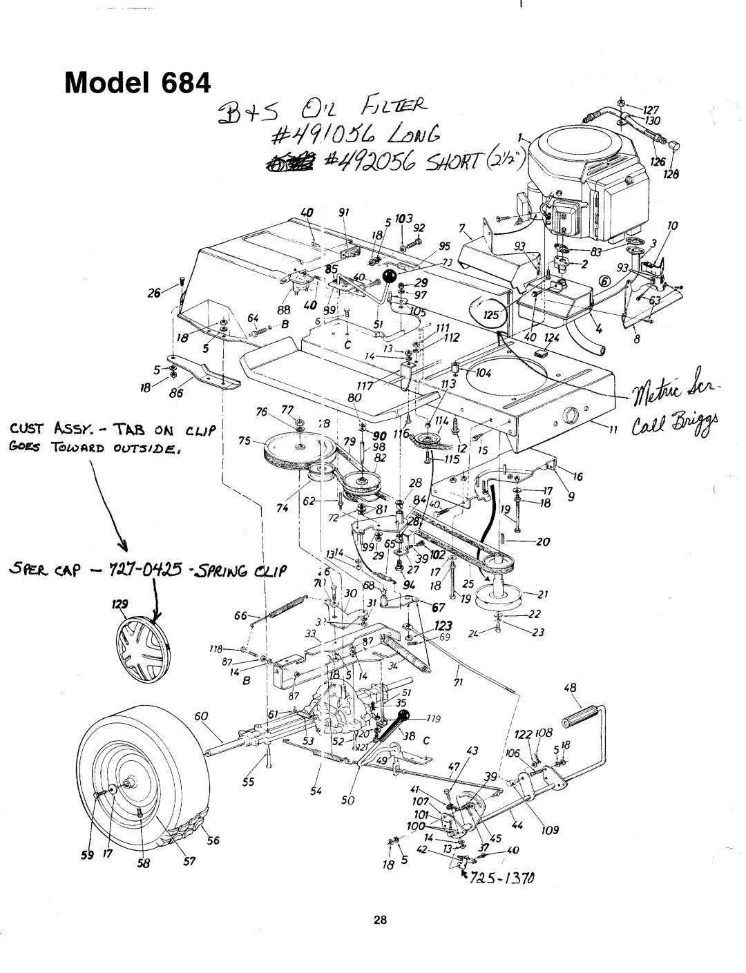 Bolens 139-684-401 manual 