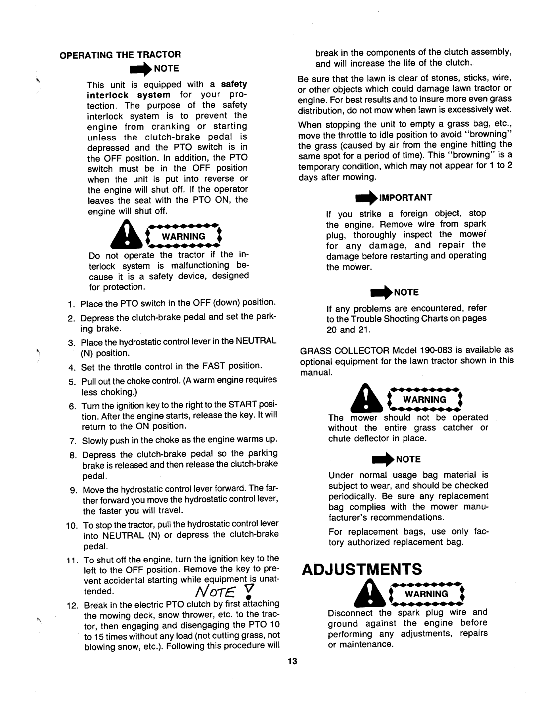 Bolens 139-784-401 manual 