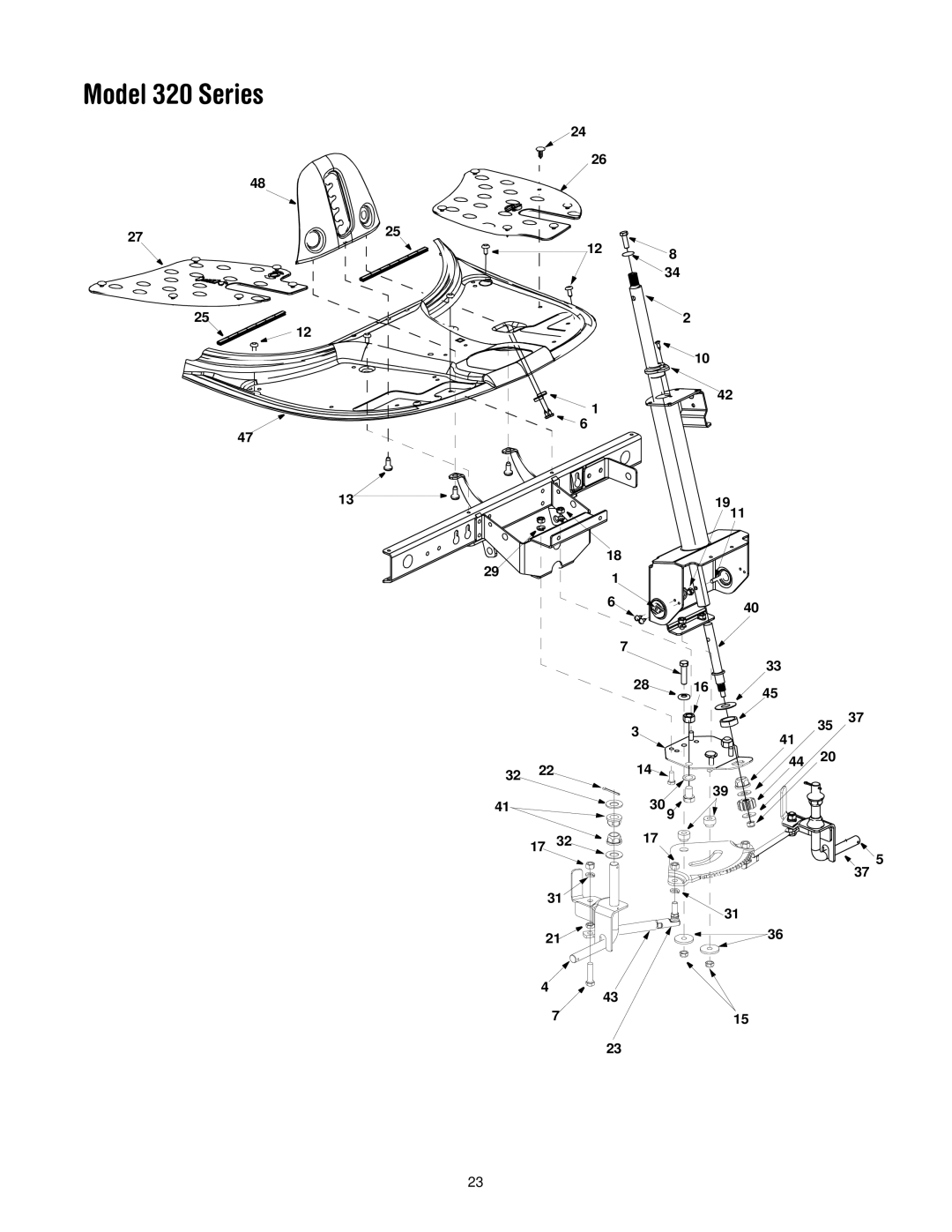 Bolens 13B-325-401 manual Model 320 Series 