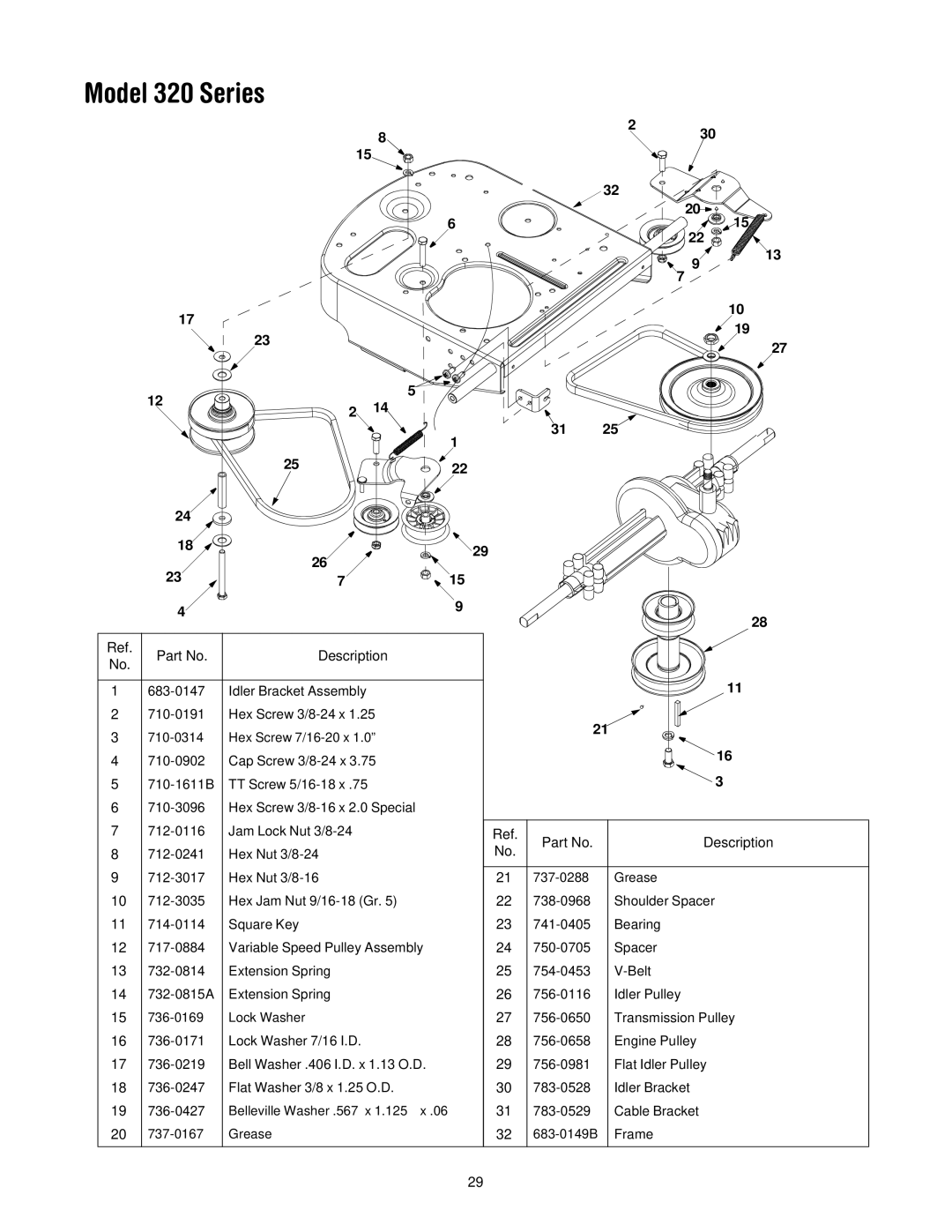 Bolens 13B-325-401 manual Description 683-0147 