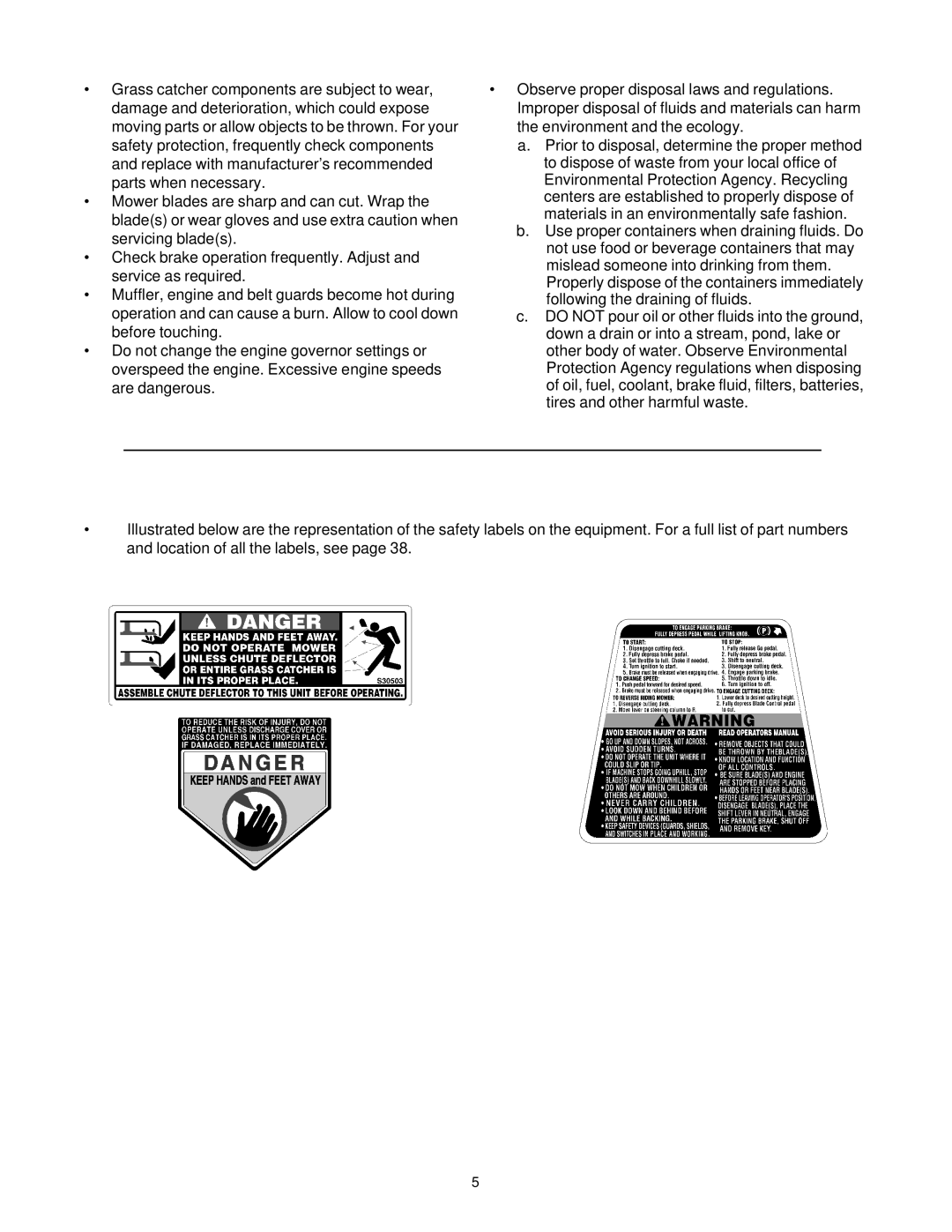 Bolens 13B-325-401 manual Tires and other harmful waste 