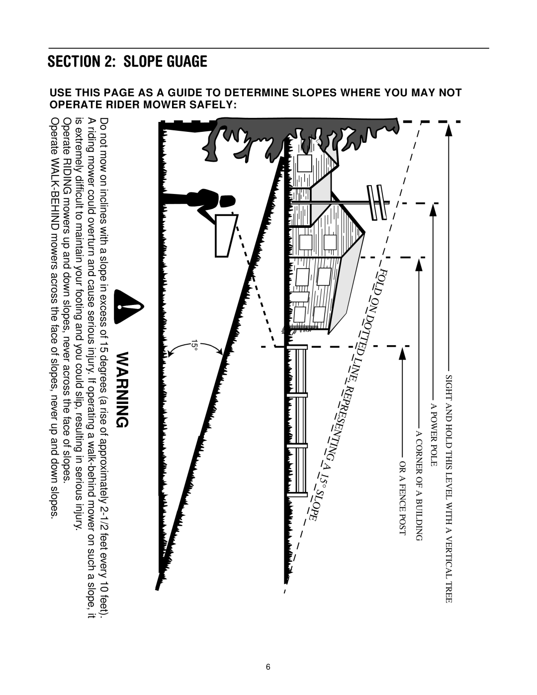 Bolens 13B-325-401 manual Slope Guage 