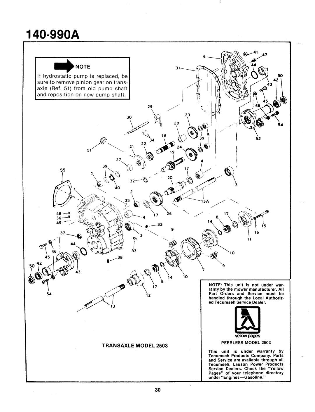 Bolens 140-990A manual 