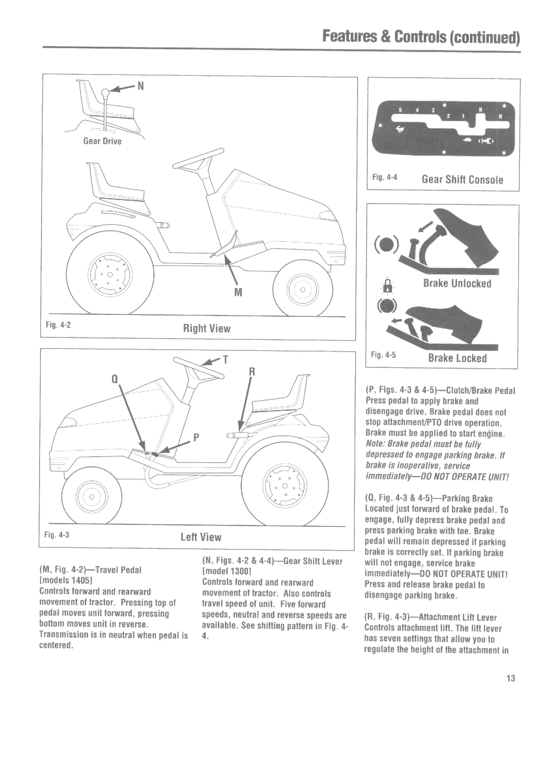 Bolens 1300, 1405 manual 