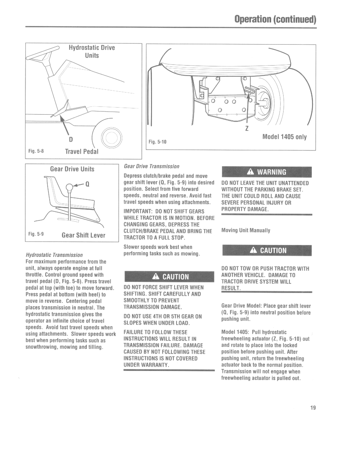 Bolens 1300, 1405 manual 