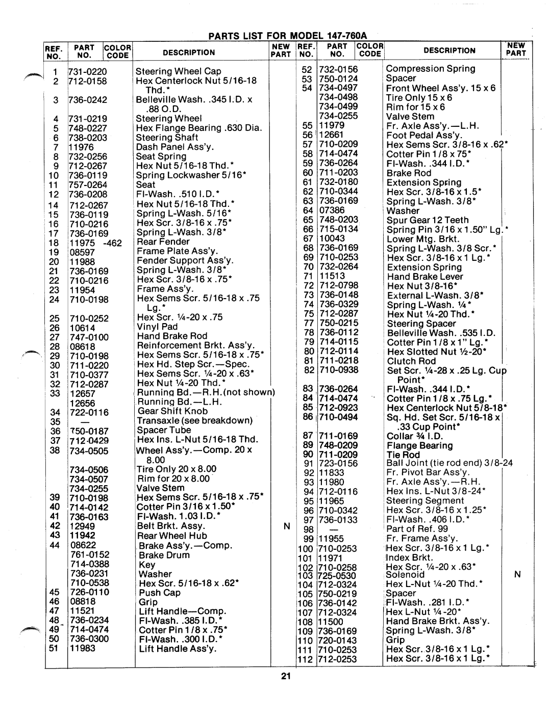 Bolens 147-760A, 147-760-300 manual 