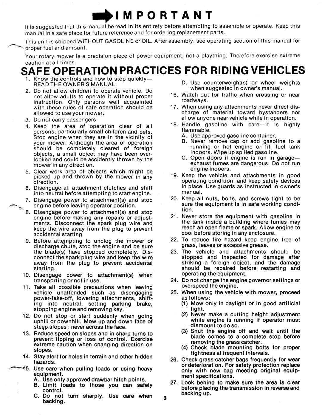 Bolens 149-810A manual 