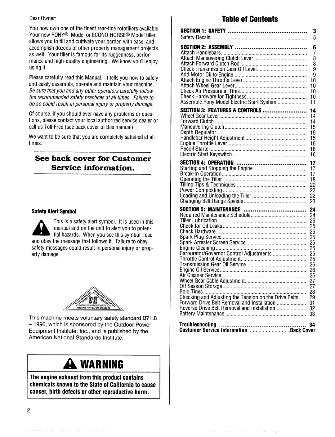 Bolens 15008, 15009, 12174, 12164 manual 