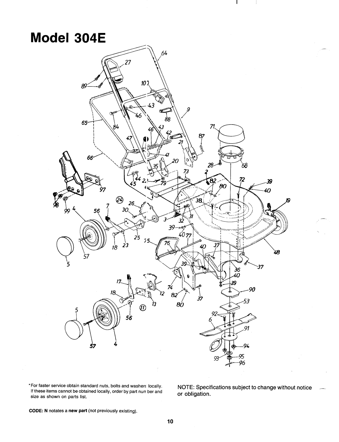 Bolens 181-304E000 manual 