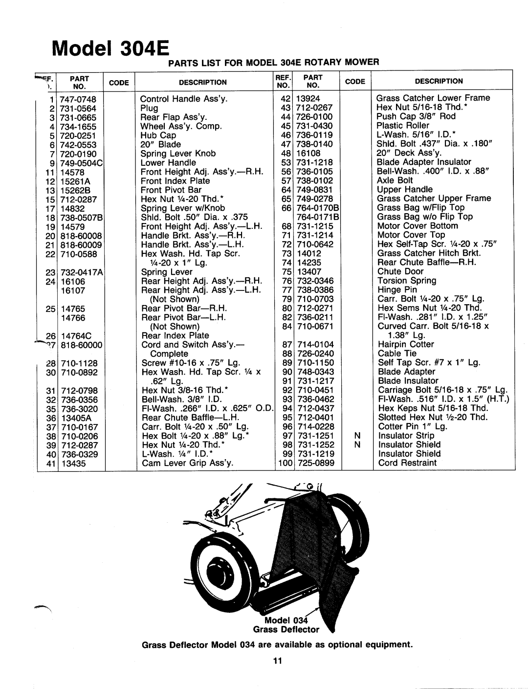 Bolens 181-304E000 manual 