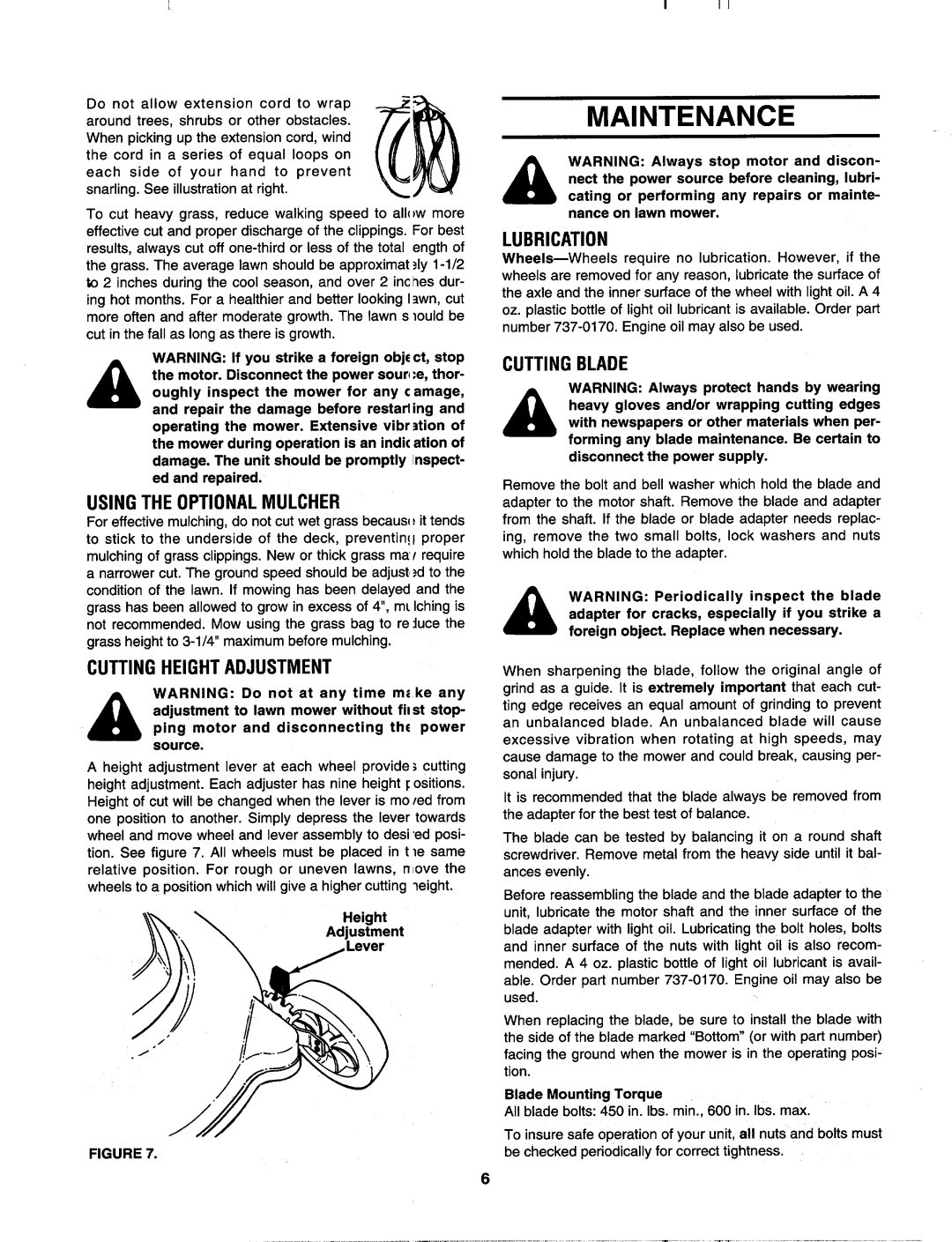 Bolens 183-387-000 manual 