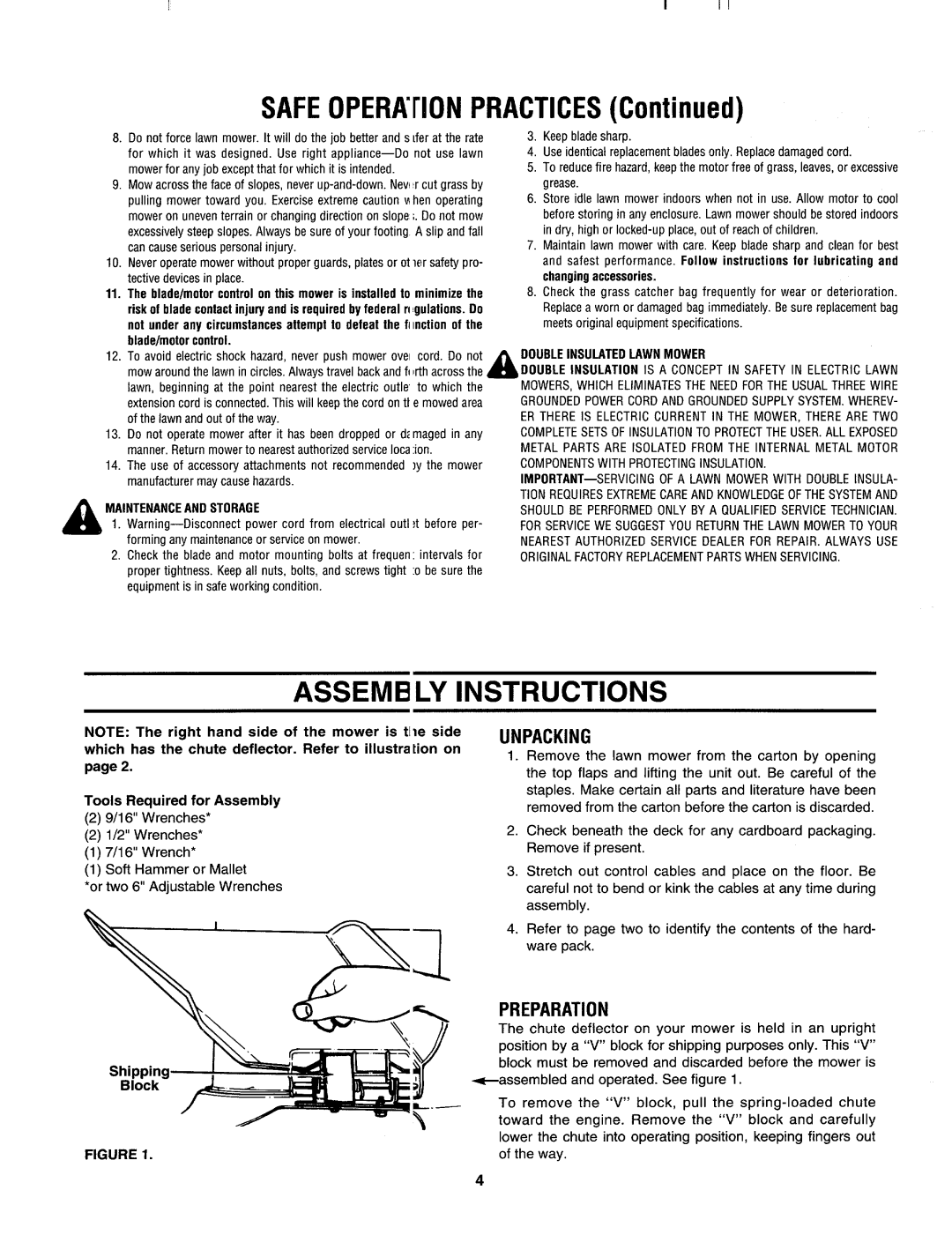 Bolens 183-427-000 manual 