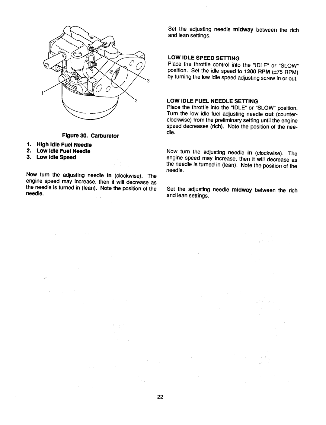 Bolens 1860 manual 