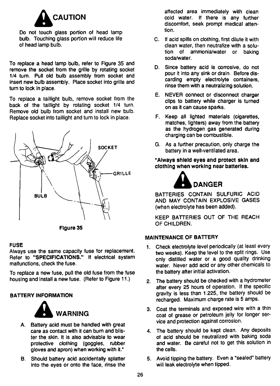 Bolens 1862, 1861 manual 