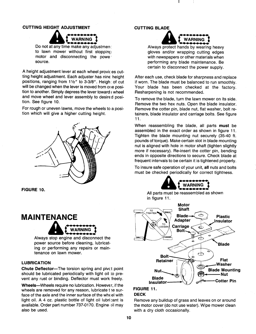 Bolens 188-421-000 manual 