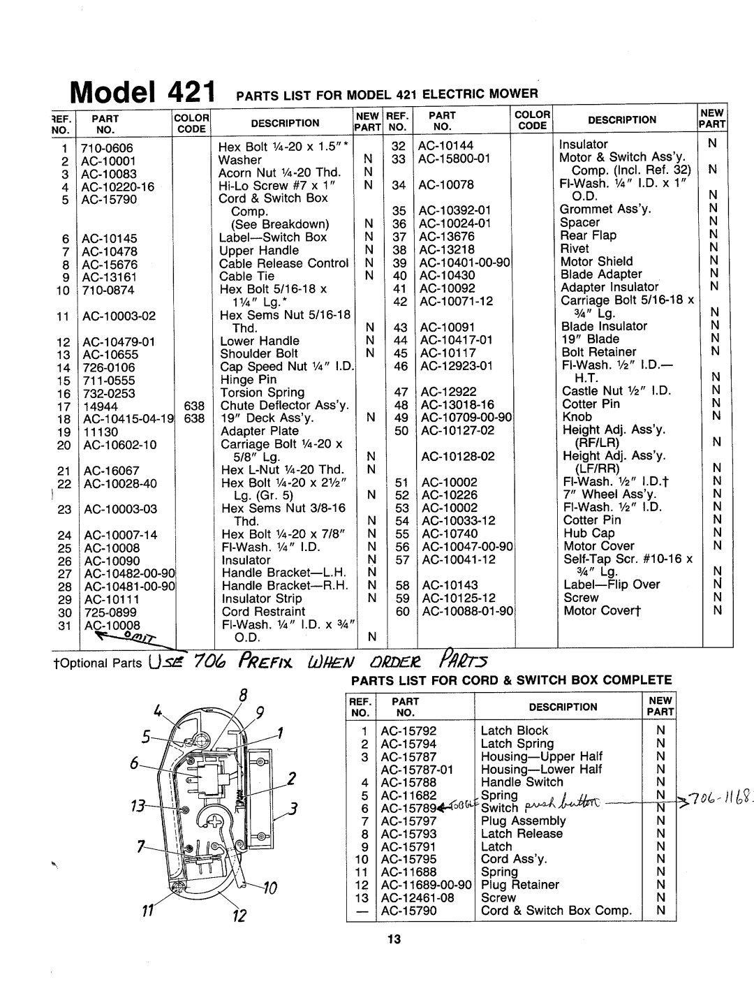 Bolens 188-421-000 manual 