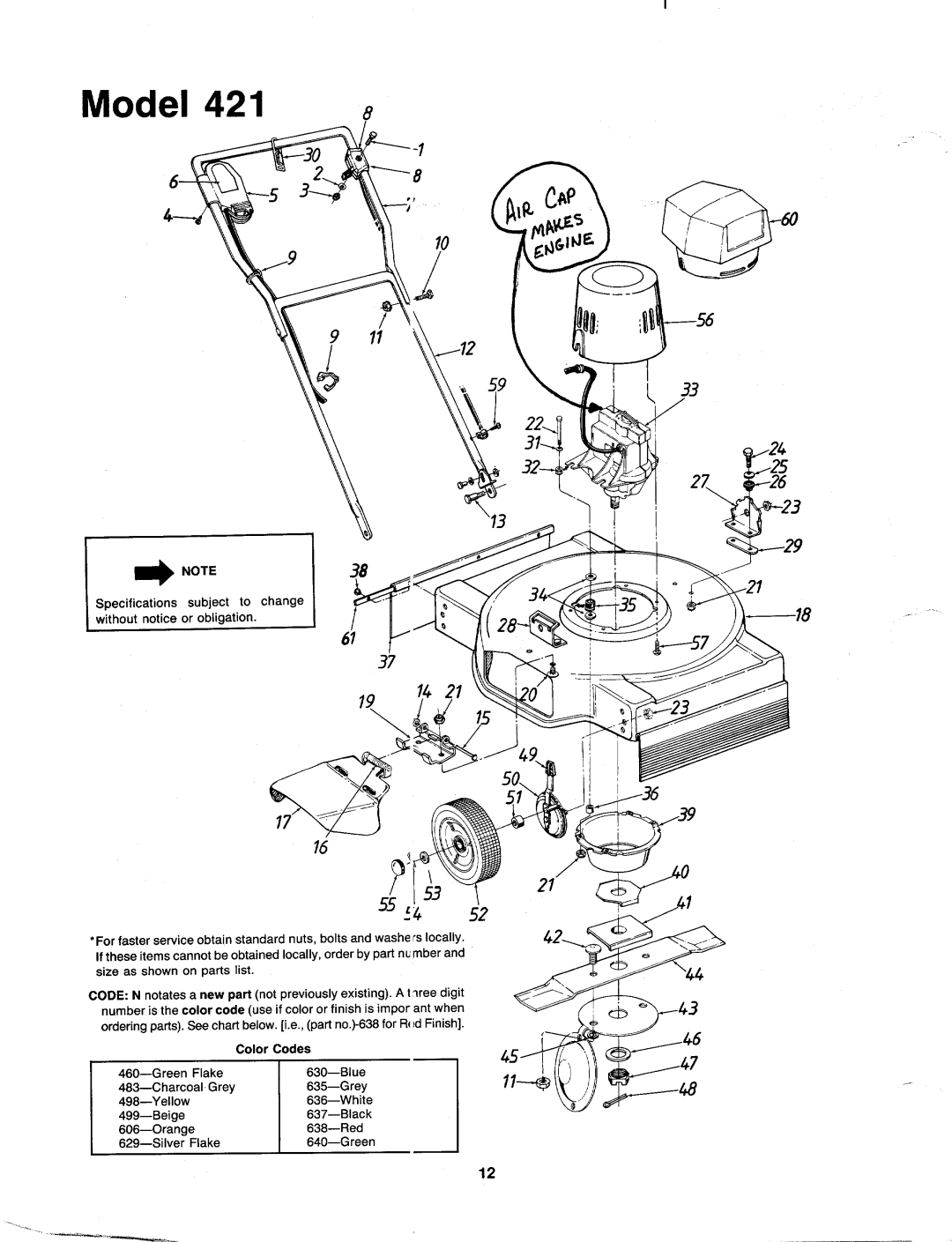 Bolens 189-421-000 manual 