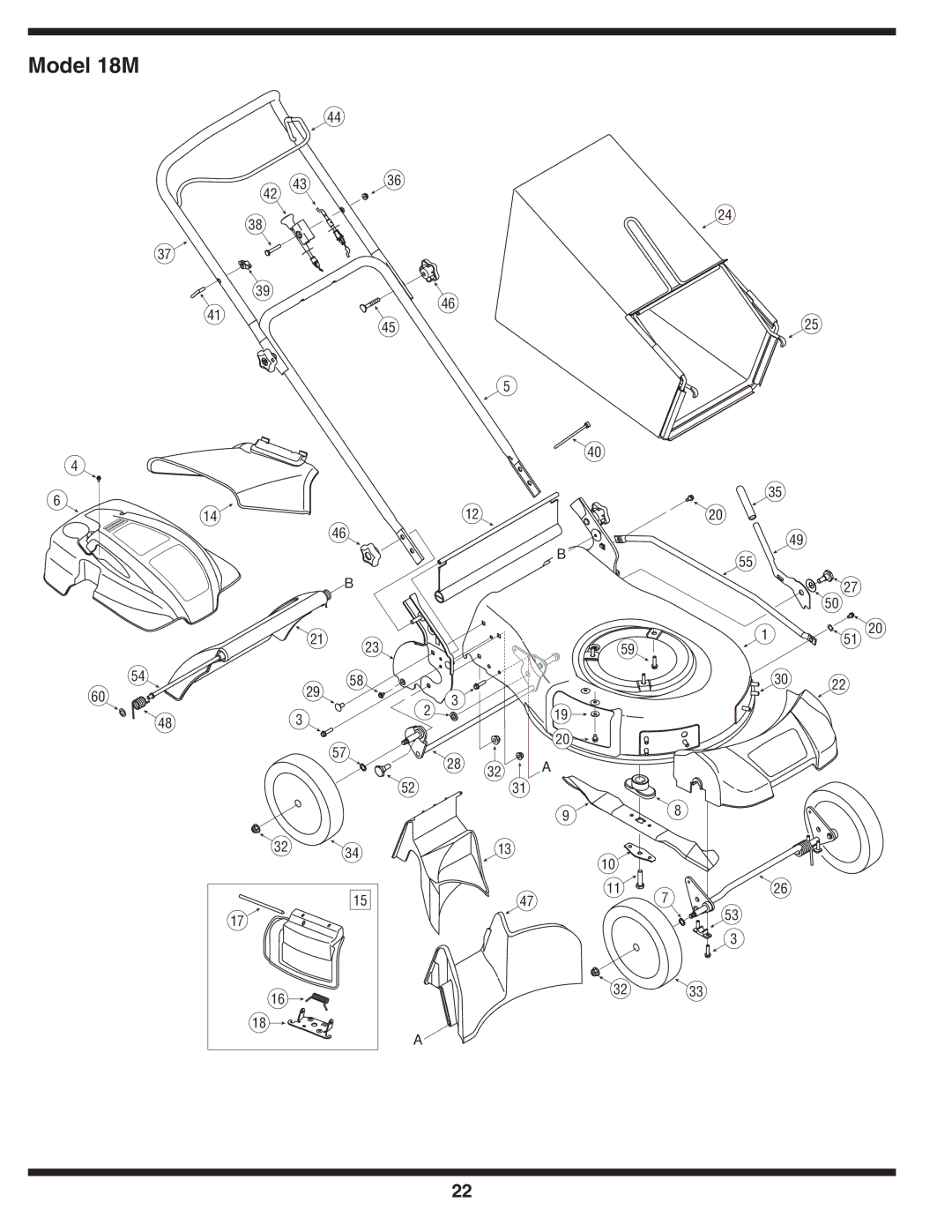 Bolens warranty Model 18M 