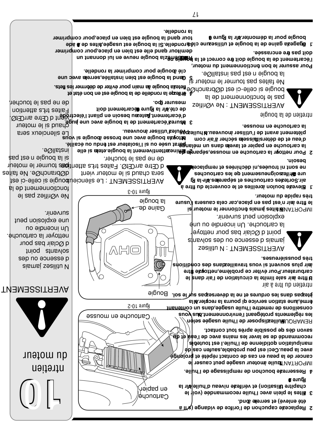 Bolens 18M warranty Air à filtre du Entretien, Bougie, Mousse en Cartouche 