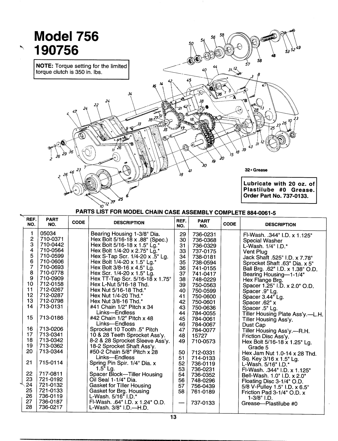 Bolens 190-756-00, 190756 manual 