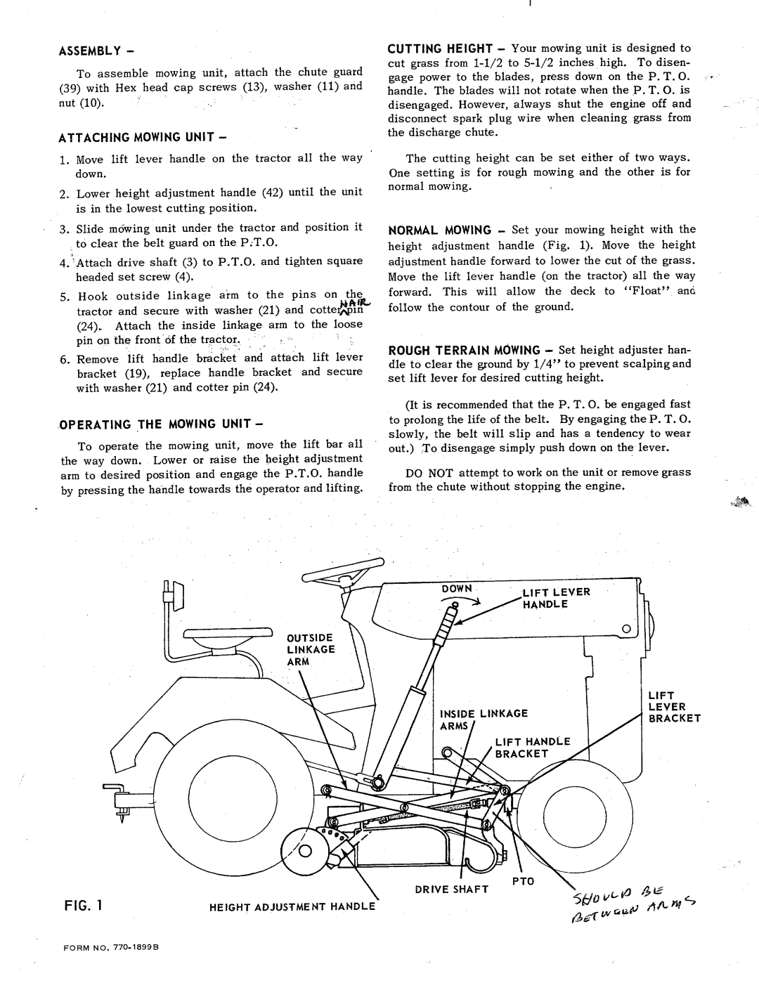 Bolens 191-761 manual 